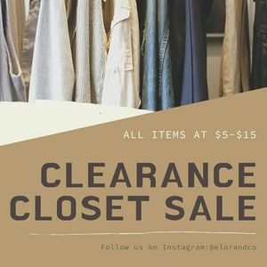Clearance Closet Sale